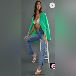 Pretty little things Tall mid wash split hem jeans sz 12 Tall